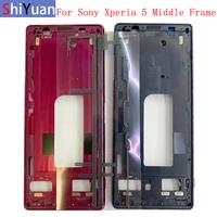 housing middle frame lcd bezel plate panel chassis for sony xperia 5 phone metal middle frame with adhesive sticker