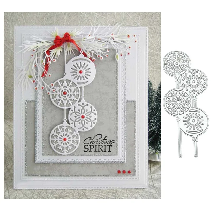 Снежинка цепочка штамп ремесло для резки металла 3D сделай сам скрапбукинг