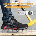 Drop shipping plus rozmiar 36-48 mężczyźni obuwie ochronne z stalowa nasadka na palec moda kobiety buty do pracy trampki przypadkowi buty męskie RXM173