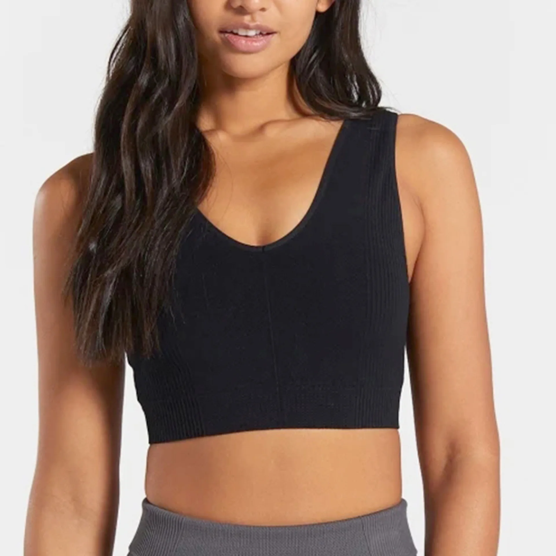 Бесшовное Спортивное нижнее белье бюстгальтер Женский пикантный жилет для йоги