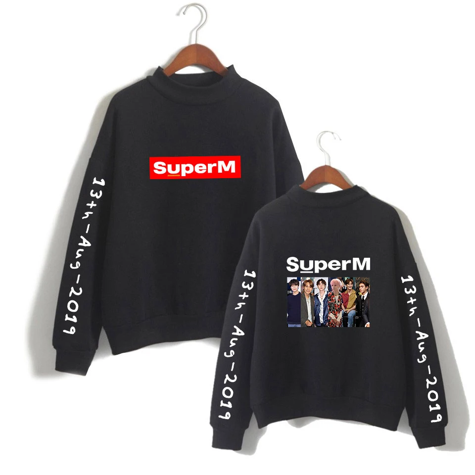Новинка корейский стиль надпись SuperM BAEKHYUN KAI Mark LUCAS TEN Taeyong Kpop одежда женские