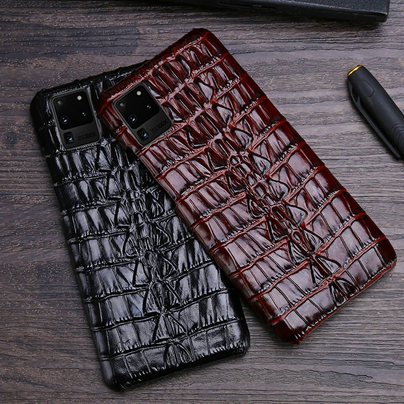 Натуральная кожа для samsung A70 A40 S9 S10 Note 10 S6 S7 edge Plus чехол телефона из воловьей кожи