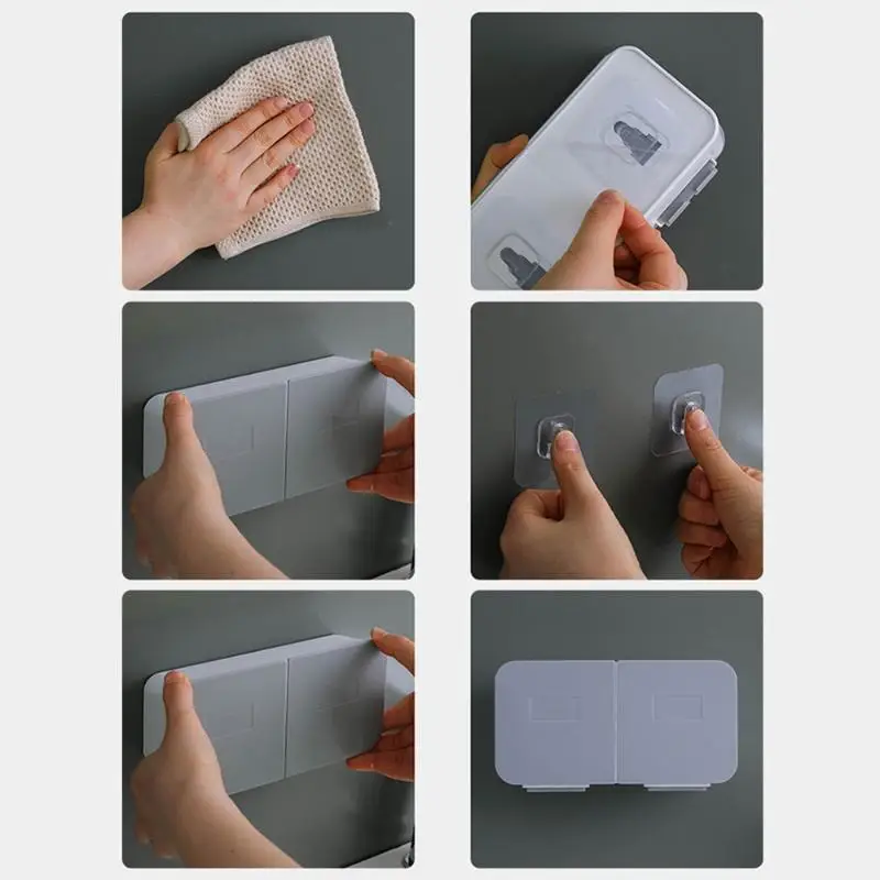 Ящики и корзины для хранения Настенная коробка ватных палочек контейнер