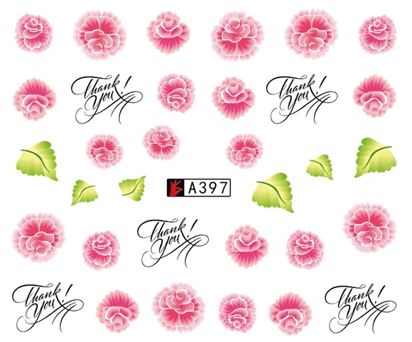 5sheet 24types Letter Flower UV Nail Water Stickers Designs Art Decals Makeup DIY Tattoos Manicure A385-408 | Красота и здоровье