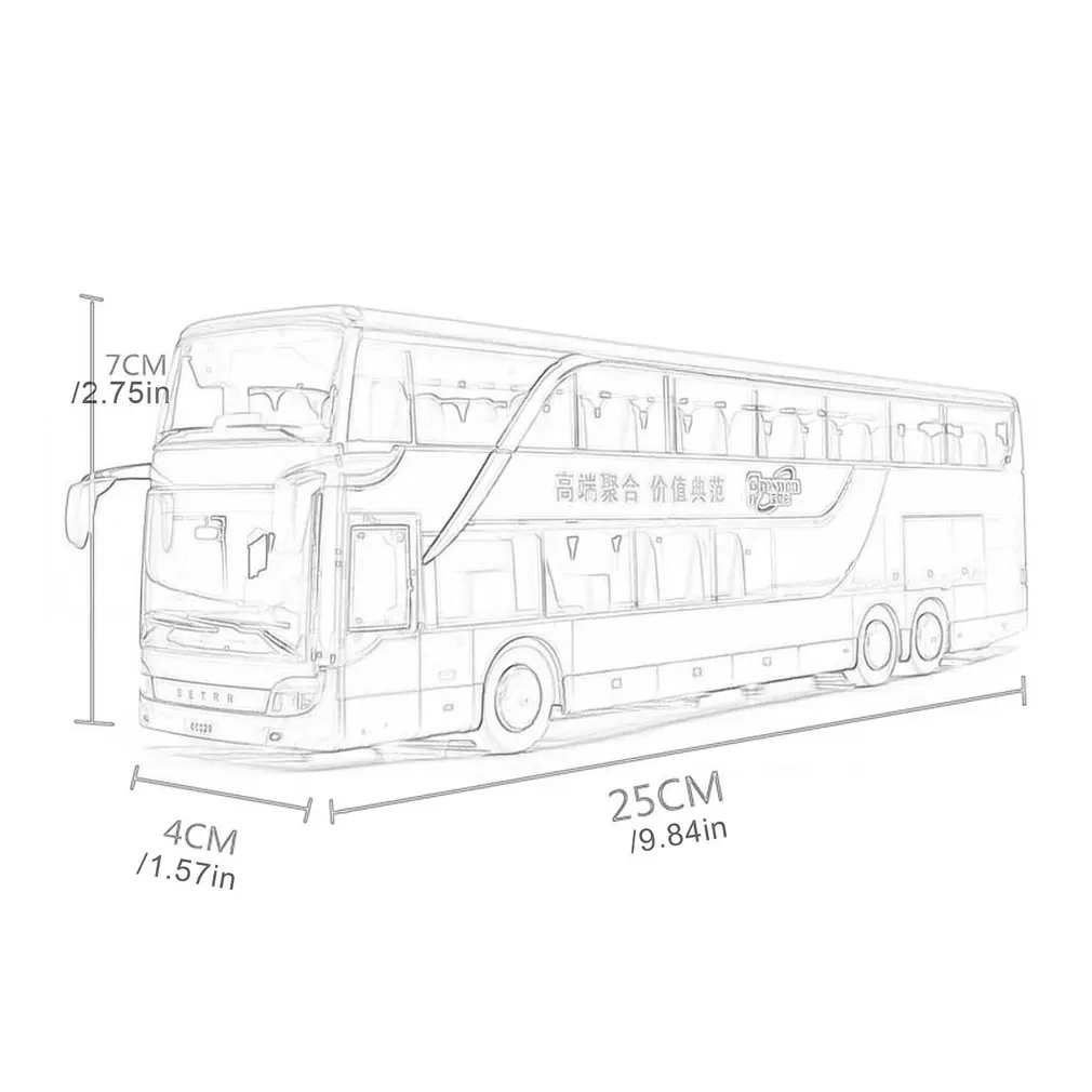 

Sale High quality 1:32 alloy pull back bus model Double high imitation Double sightseeing bus,flash toy vehicle, free shipping