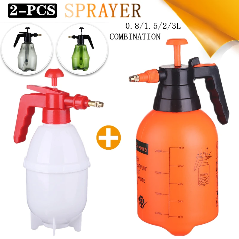 

2-Pcs Fogger Sprayers Hand Pressure Disinfection Sprayer Spray Bottle Air Compression Pump Adjustable Trigger Spray Watering Can