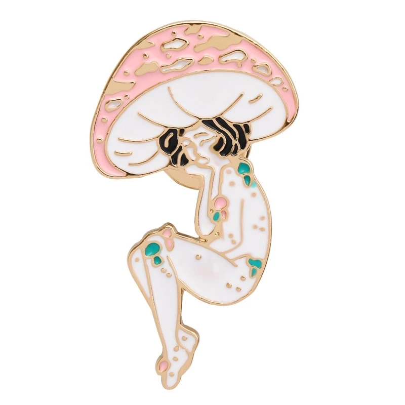 

X7YA Mushroom Girls Brooch Mushroom Enamel Pin Brooches Mushroom Brooches Cute Cartoon Mushroom Alloy Brooch for Backpack