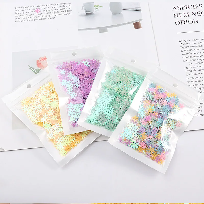 LC/8 мм Снежная вата/10 грамм блестки ПВХ плоские для DIY Изготовление карточек