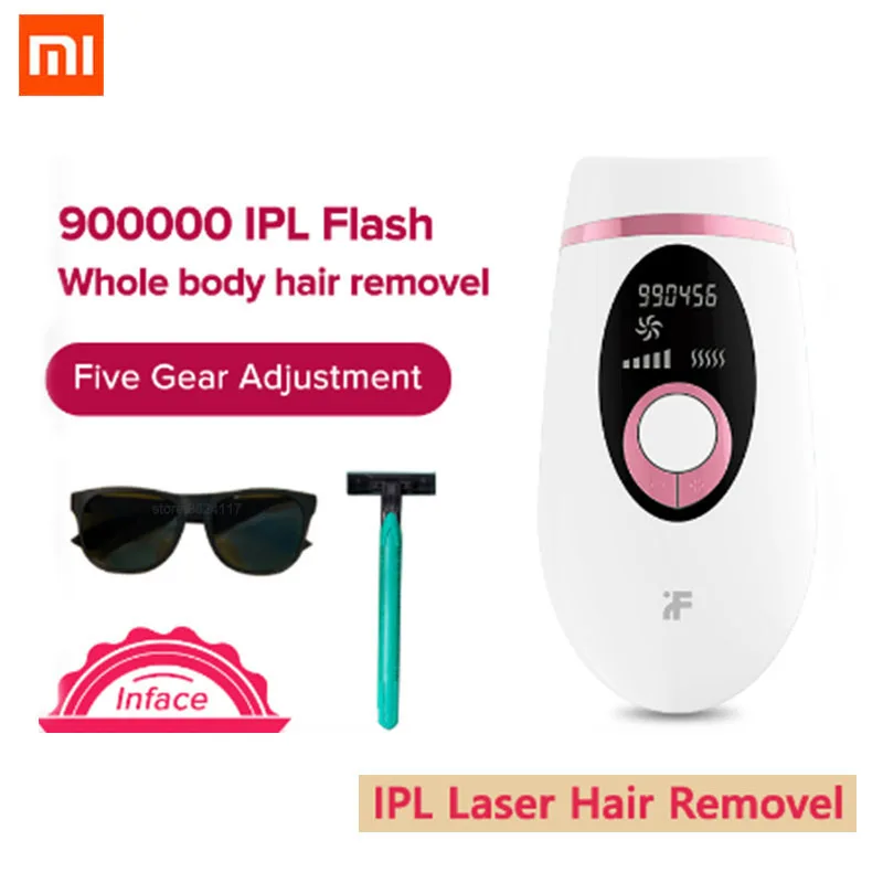 Оригинальный Эпилятор Xiaomi Mi Inface Laser 900000 Flash IPL постоянный безболезненный эпилятор