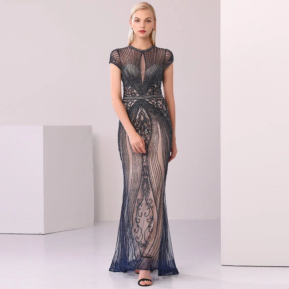 Lakshmigown Роскошные праздничные женские вечерние платья 2020 Vestidos Largos размера плюс