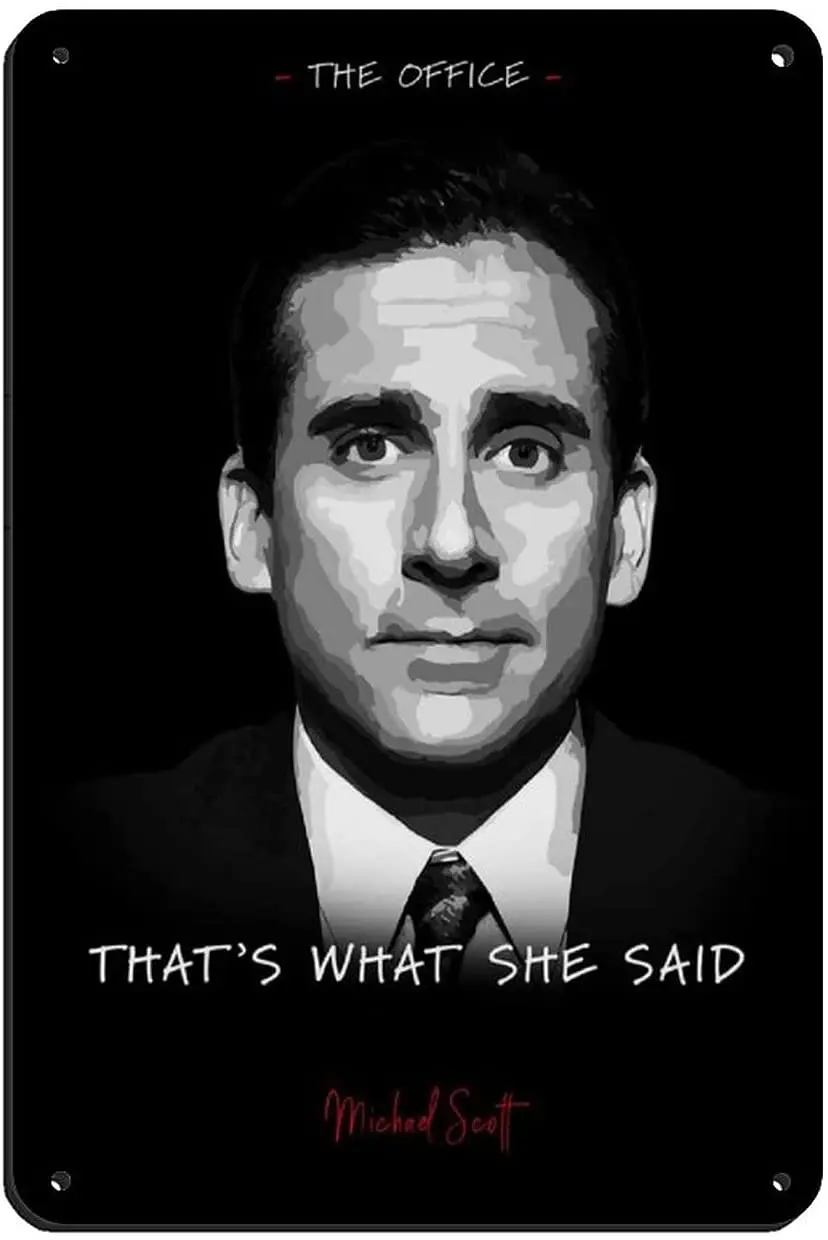 

The Office TV Show Series Retro Poster Michael Scott Quotes 8 Tin Sign Vintage Metal Pub Club Cafe bar Home Wall Art Decoration