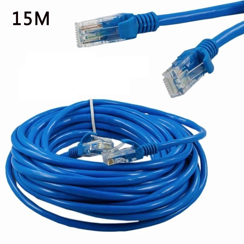 

Сетевой кабель Ethernet Cat 5e, 15 м, RJ45, синий