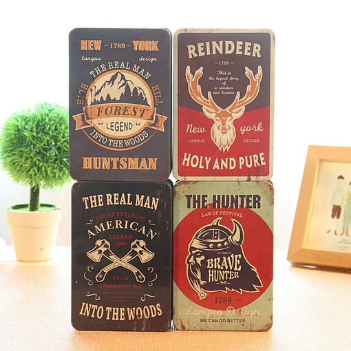 Блокнот из крафт-бумаги в железной обложке 1 шт./лот | Канцтовары для офиса и дома