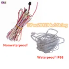 Праздничный предварительно припаянный светодиодный радиатор WS2812B 2812, 5 в постоянного тока, 50 пикселей, полноцветный светодиодный светильник 5050 RGB WS2811 IC, встроенная гирлянда