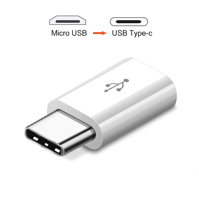 1 PCS White Type C к Micro USB адаптер OTG конвертер для samsung s8 huawei P10 P9 зарядное устройство для трансмиссии разъем - Цвет: 1 PCS White