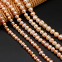 natural pink pearl beads round shape natural freshwater pearl loose beads for making diy jewelry necklace accessories 5 10mm