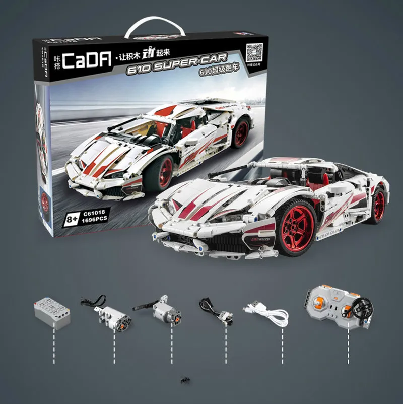 

CADA C61018 LP610 Super-Car Technology racing sueper car Compatible with Assemble building blocks Model toys gifts