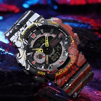 sanda mens watches one piece sports watch led digital 3atm waterproof military watches s shock male clock relogios masculino