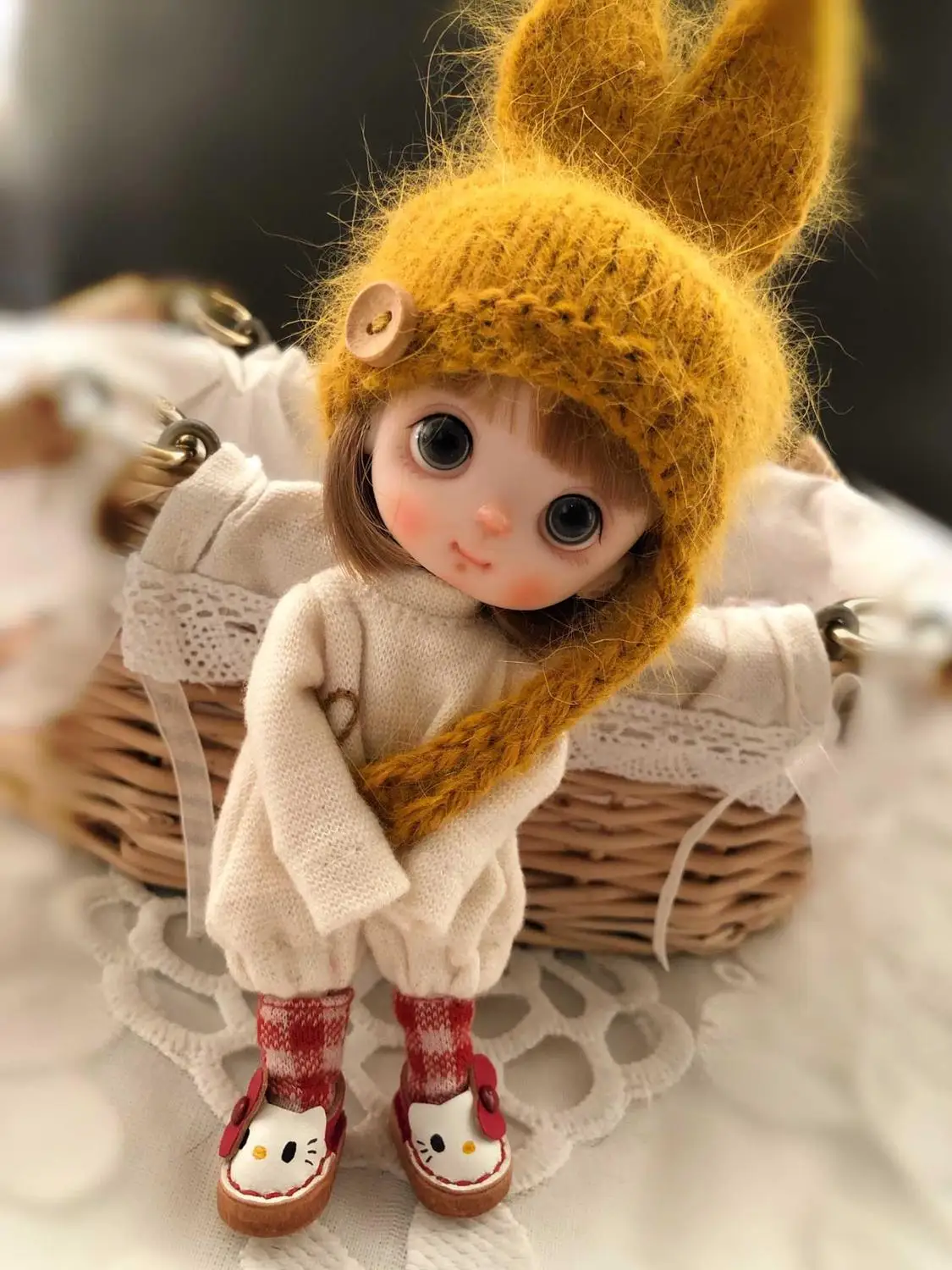 16 OB11 кукла голова Кастомизация 1/8 BJD куклы OB Полимерная глина - Цвет: 16