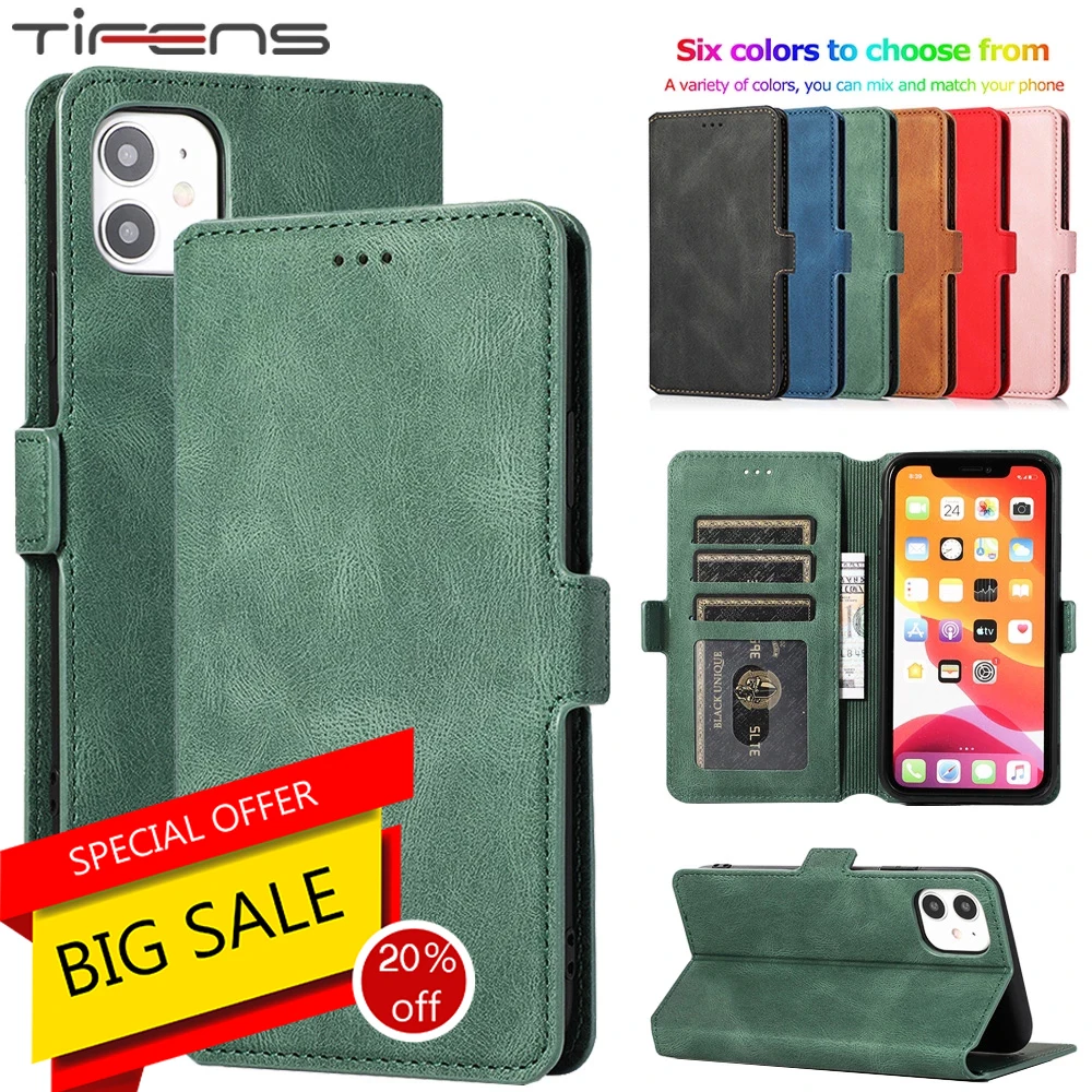Кожаный чехол кошелек с откидной крышкой для iPhone 12 Mini 11 Pro XS MAX X XR 8 7 6s 6 Plus 5 5s SE 2020