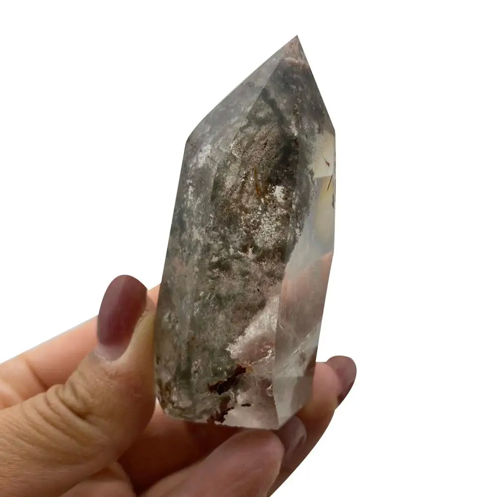 Кристал Фантом камень призрак кварцевая башня Wicca Cristal Islande Pierre Naturelle Cristaux