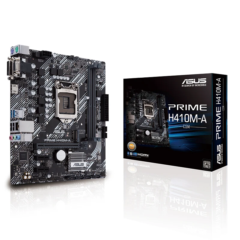 Verkaufen Marke Neue ASUS PRIME H410M-A MATX Motherboard Mit M.2, DDR4 2933MHz Unterstützung G5900/10100/10400F (Intel H410/LGA 1200) PC DIY