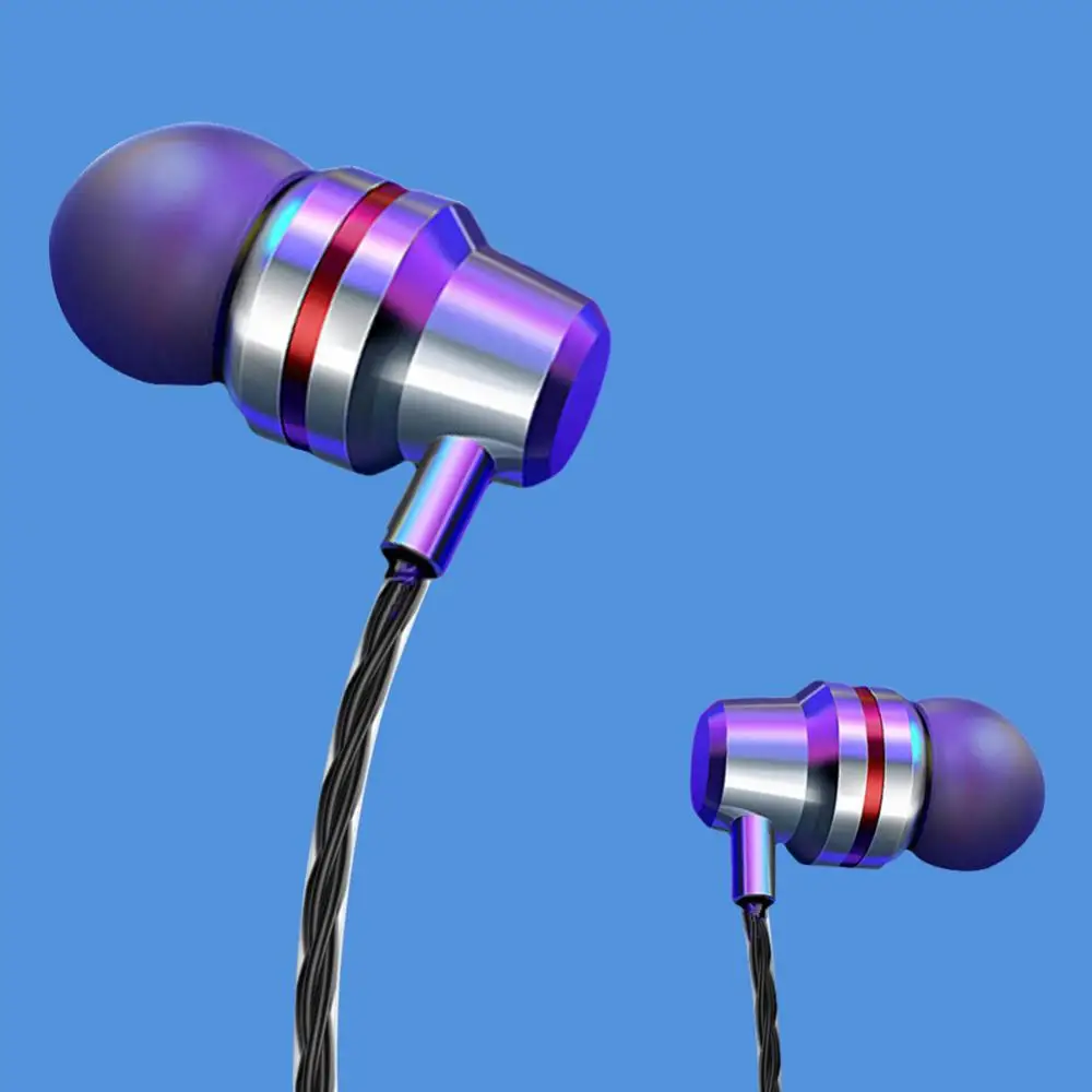 Новые металлические мобильный телефон гарнитура In-ear 8D тяжелый бас управление с