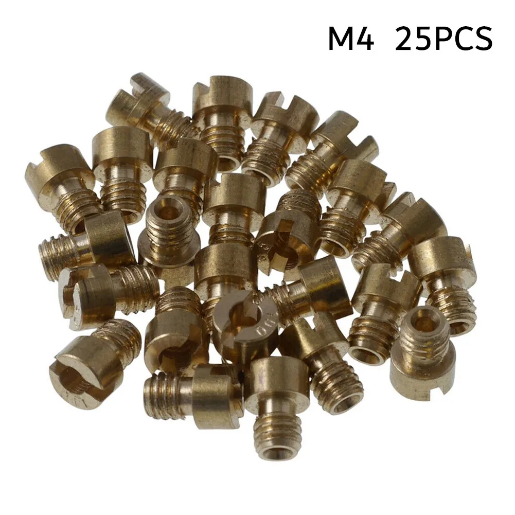 25pcs M4 Main Jet 4mm For Zündapp Kreidler Sachs Bing Carburettors Carburetor Nozzle 55/58/60/62/65/68/70/72/75/78/80 |