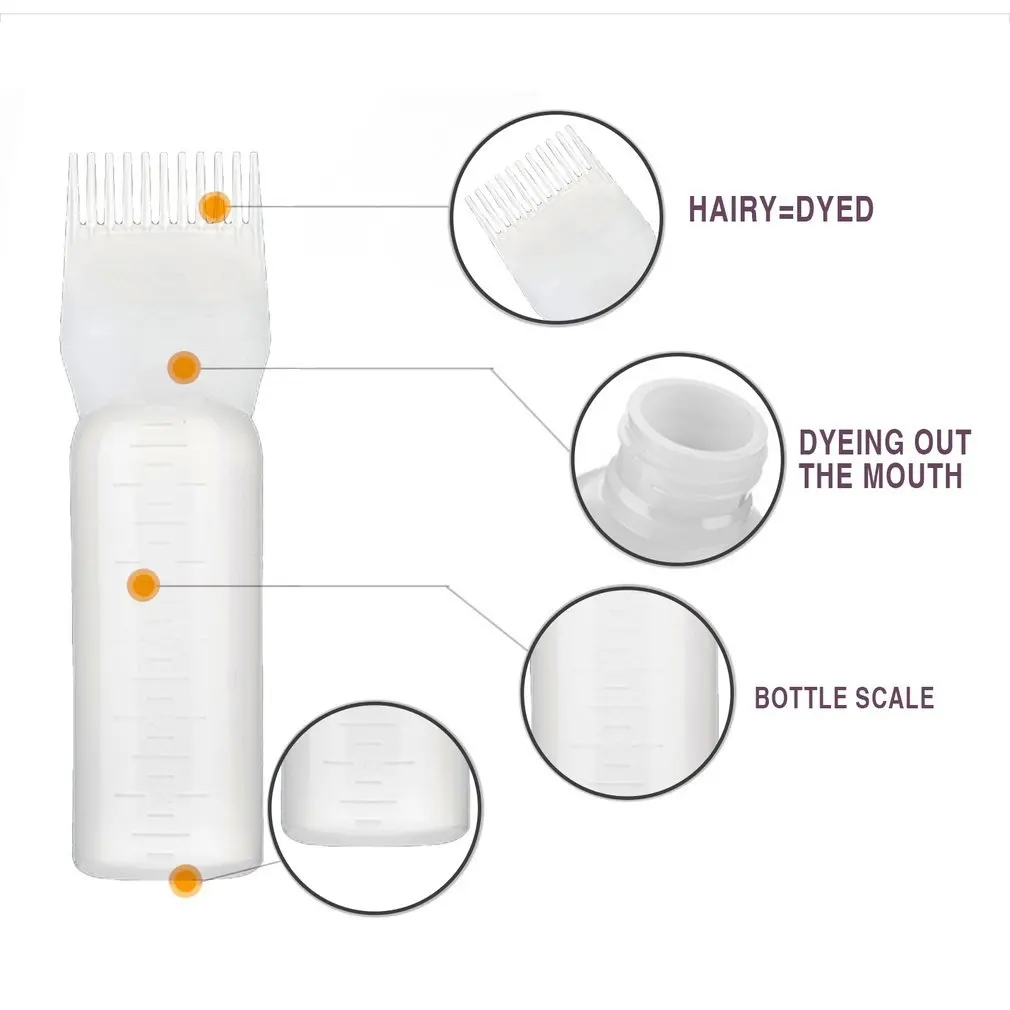 Пустой флакон для окрашивания волос с аппликатором щетка раскрашивания в салоне