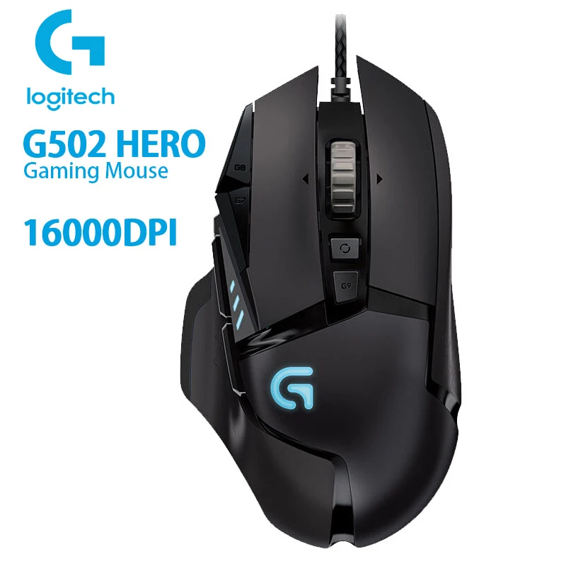 Logitech G502 HERO высокопроизводительная игровая мышь с 16000 DPI программируемая