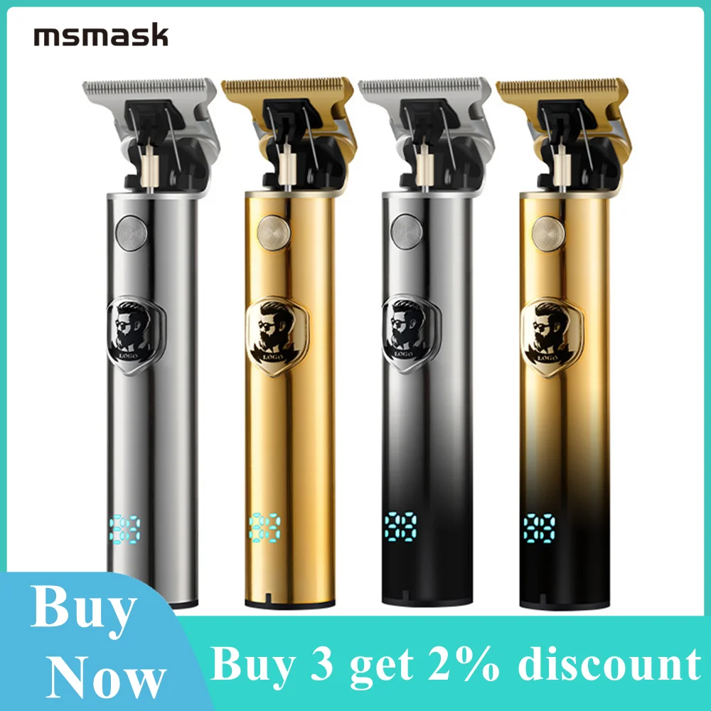 

Профессиональная Парикмахерская Машинка для стрижки волос для мужчин, машинка для бороды, машинка для стрижки волос 0 мм, беспроводной трим...