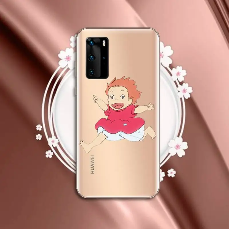

Hayao Miyazaki anime ponyo High-quality luxury shell Phone Case Transparent for Huawei P honor 8 10i 20 30 40 smart 2019