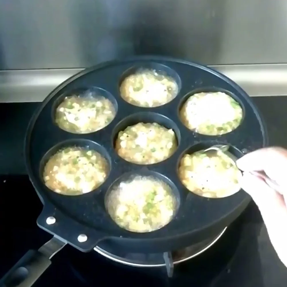 7 отверстий антипригарное выпечка алюминиевый Кухня &quotсделай сам&quot для яиц