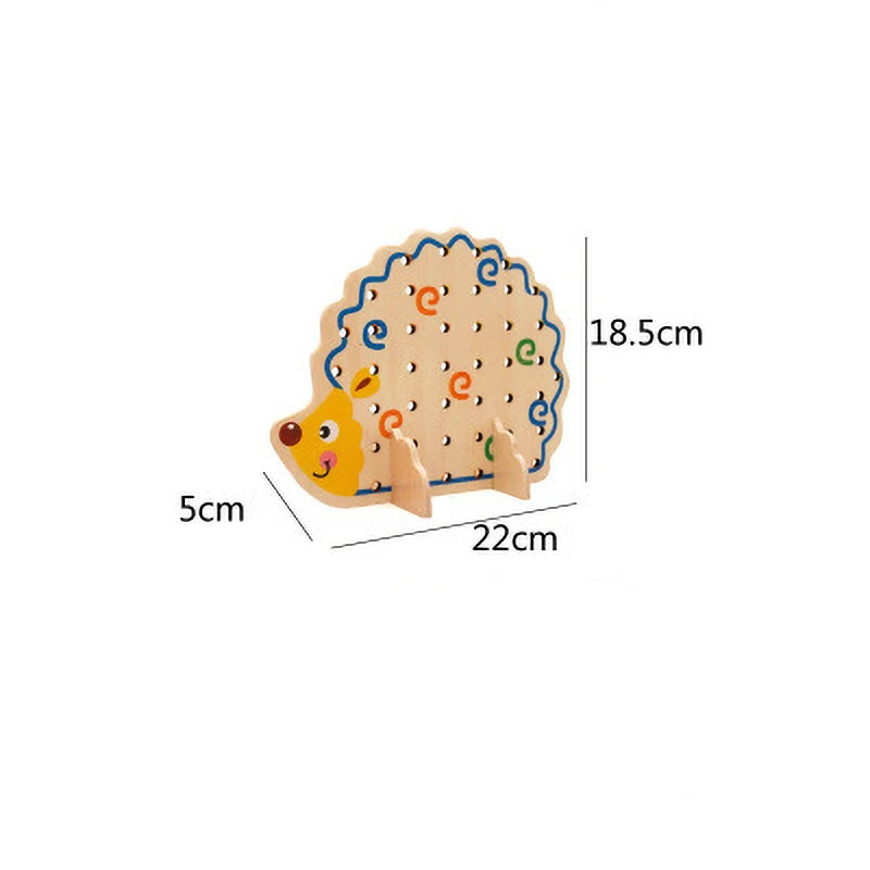 

Children's Wooden Hedgehog Fruit Beaded Puzzle Hands-On Early Education Toys Gift Toys