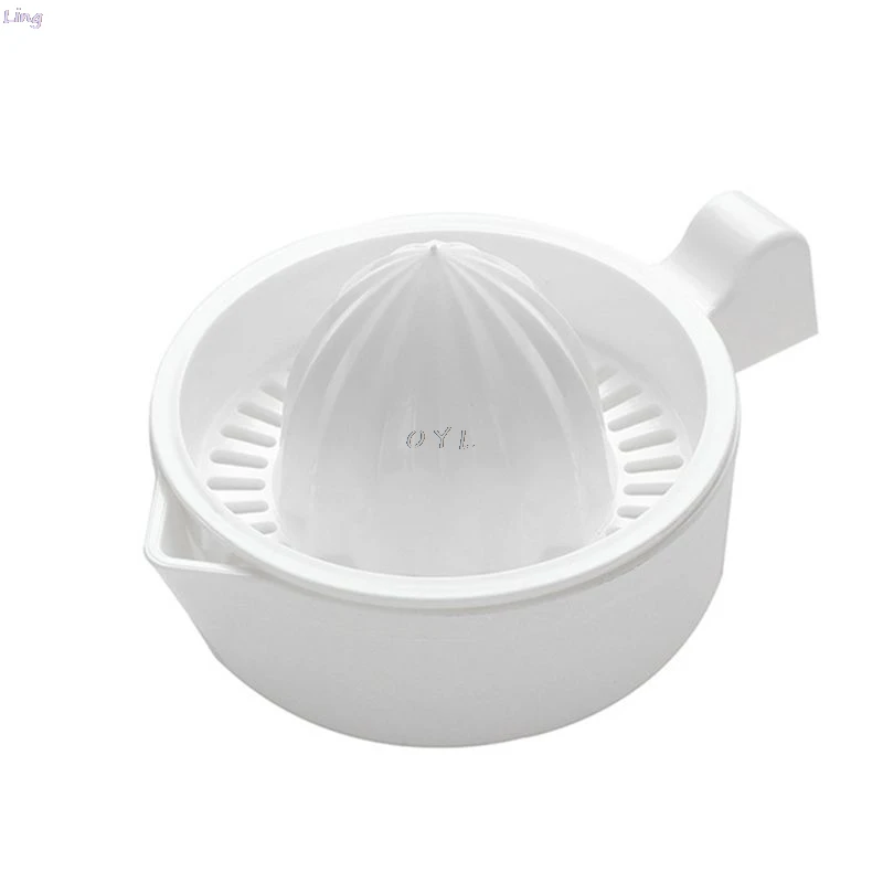 Мини пластиковая двухслойная бытовая ручная соковыжималка для цитрусовых