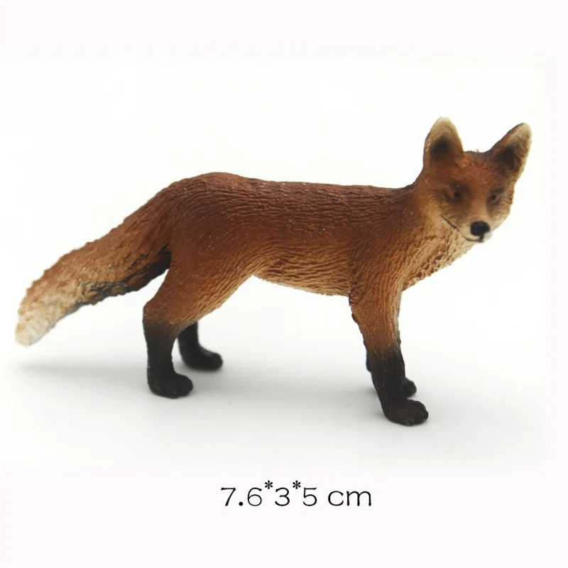 Экшн фигурки диких мини животных игрушки дерево цветок волк олень кенгуру для