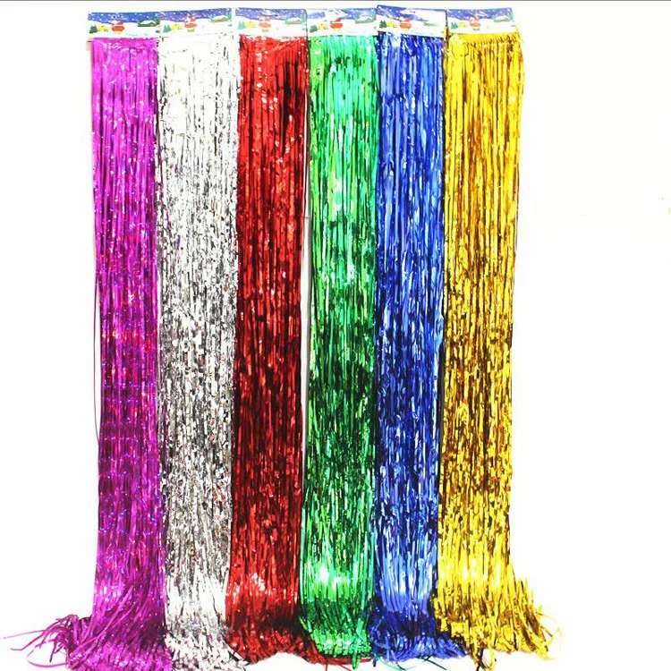 2m Colorful Foil Balloon Tassel Tied Balloons Rain Wedding Christmas Party Decorative 1st birthday decorations | Дом и сад