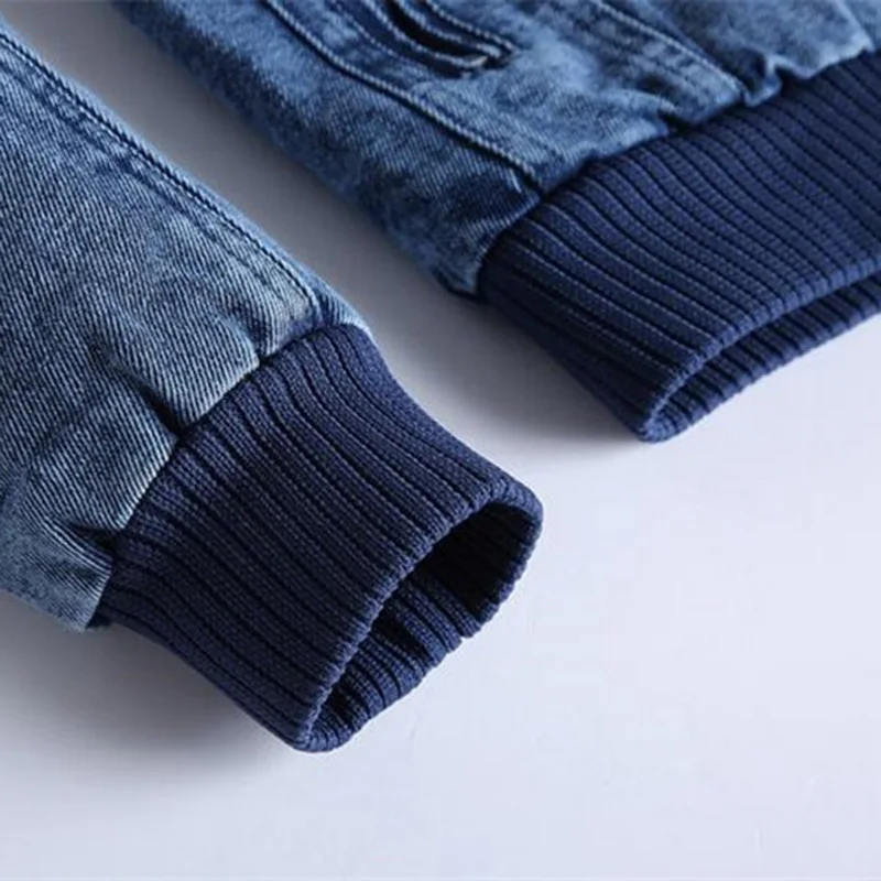 CYSINCOSMen светильник синие Зимние джинсовые куртки верхняя одежда теплые пальто для