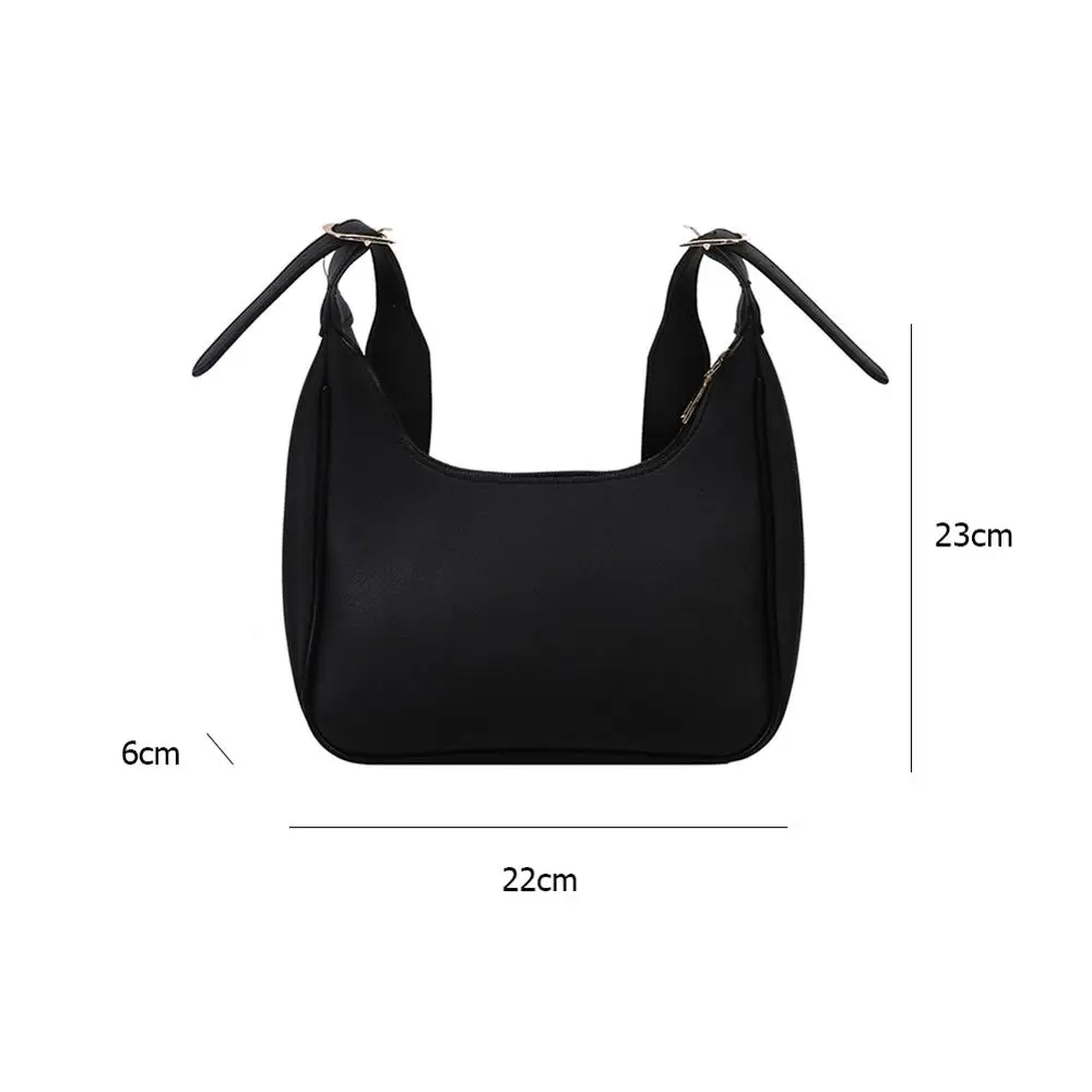

2021 New Bag Women PU Leather Street Crescent Zipper Shoulder Handbag Casual Retro Mini Shoulder Bag Female Simple Crossbody Bag