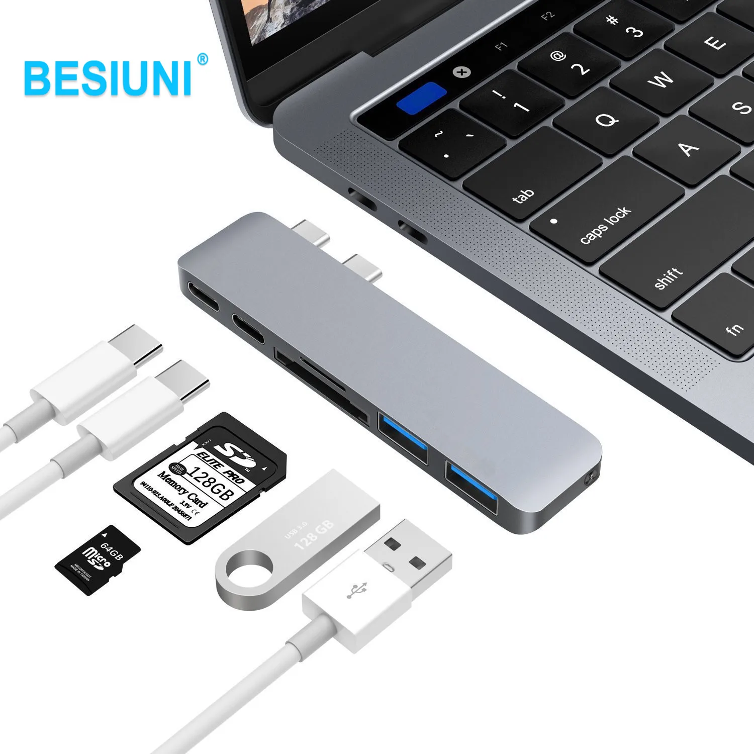 Концентратор Type C для кардридера USB Hub 3 0 комбинированный адаптер со слотом SD 13 и 15