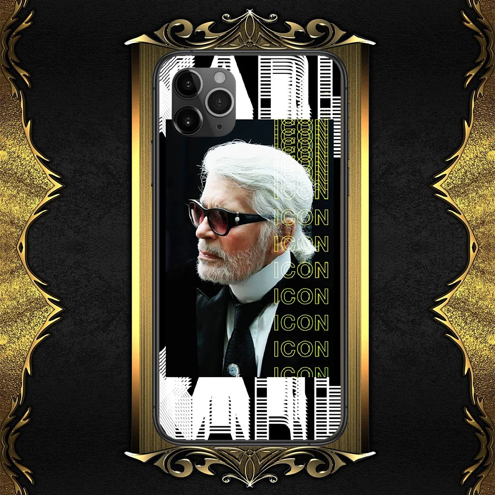 

Fashion Lagerfeldes-compatible-Karles Phone Case Cover Hull For iphone 5 5s se 2 6 6s 7 8 12 mini plus X XS XR 11 PRO MAX black