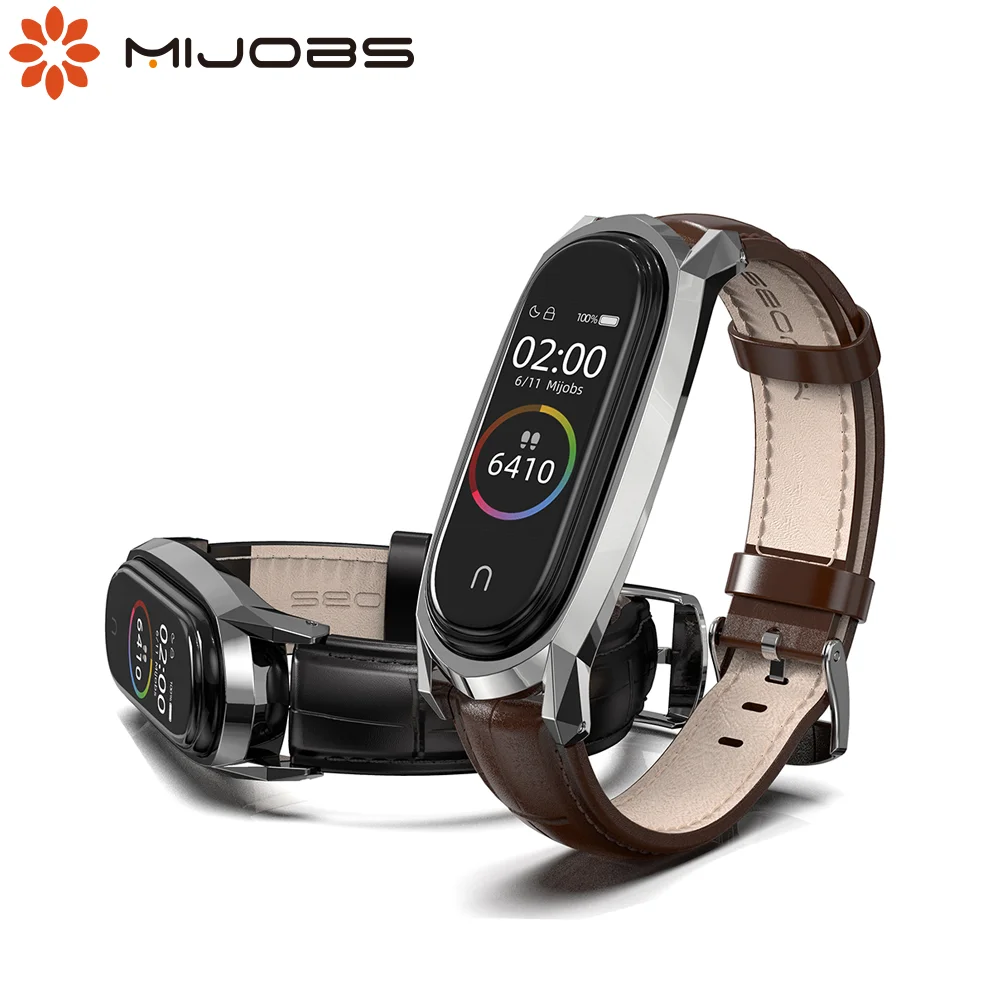 

Mi Band 5 Strap Genuine Leather Global Version Bracelet for Xiaomi Mi Band 4 Correa Strap Mi Band 3 Smart replace Band Wrist