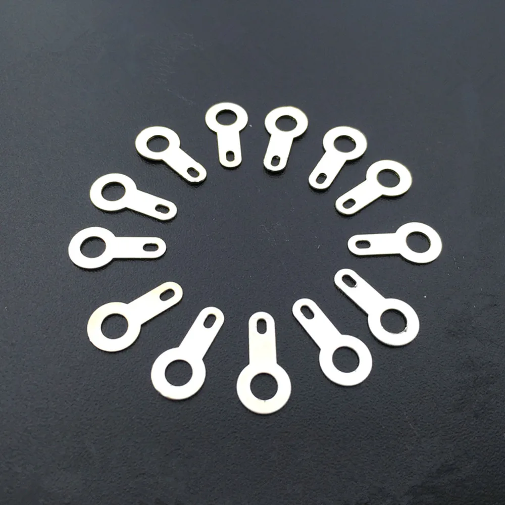 

100Pcs Silver-plated Copper Single Head Soldering Terminal M2.2-M10.2 Circular Weld Washer Welding Sheet Soldering Lug