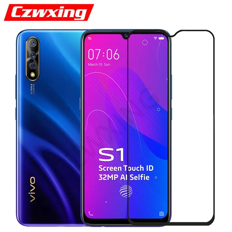 VIVO S1 стекло полное покрытие протектор экрана закаленное для S 1 VIVOS1 защитное