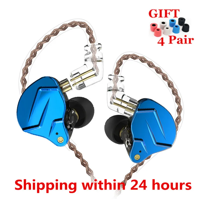 Плотным верхним ворсом KZ ZSN PRO 1BA+ 1DD гибридной технологии HIFI Металл вкладыши наушники басовый вкладыш спортивные Шум шумоподавления наушники ZST AS10 ZS10 ES4 V2