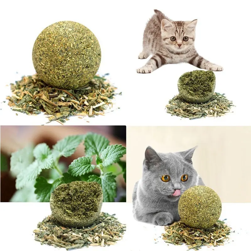 Натуральная кошачья мята, съедобный мячик, мята, игрушка для кошек, котенок, для лечения вкуса, игрушки для домашних животных, товары для кошек, забота о здоровье