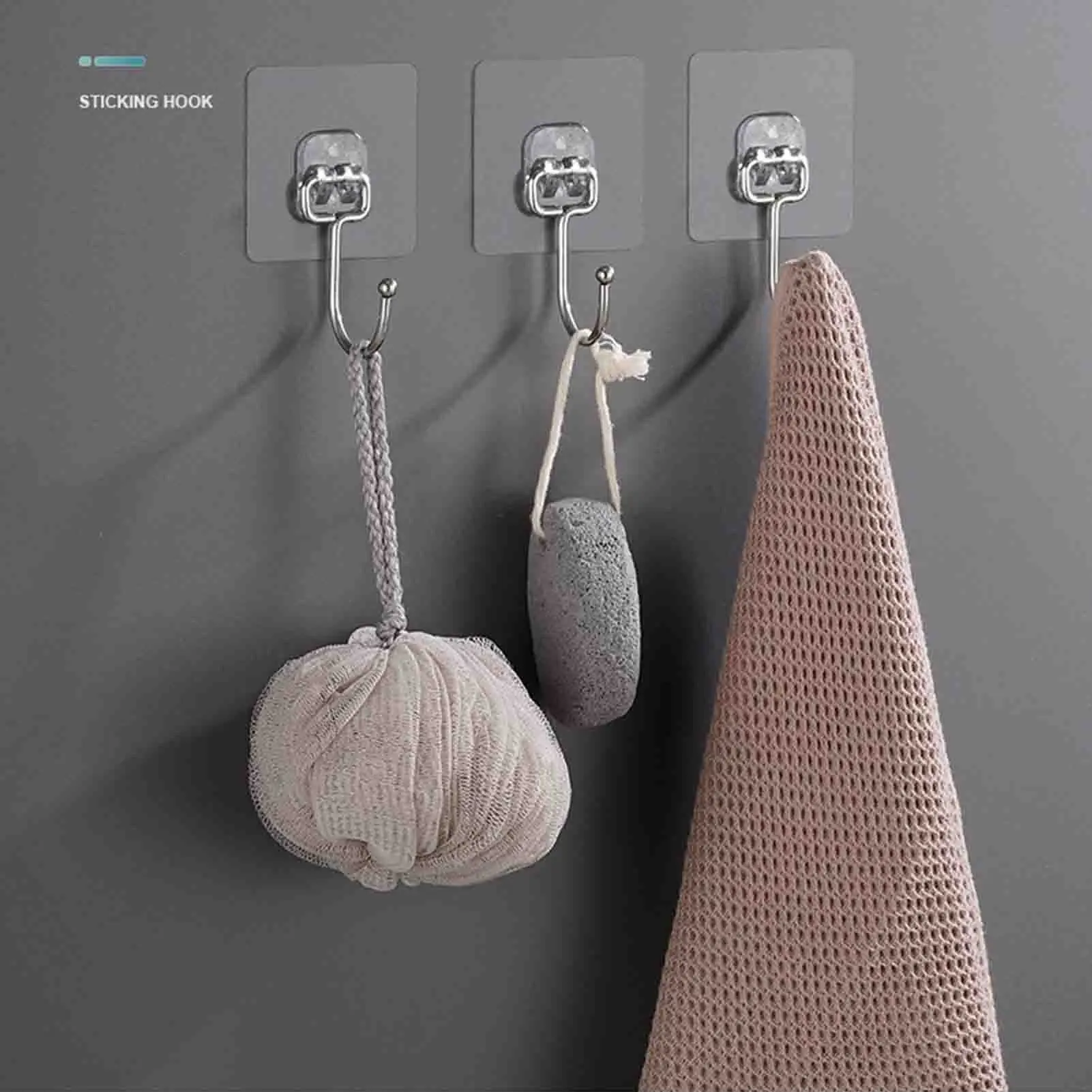 

Adhesive Hooks Waterproof Wall Towel Hanger Holder for Bathroom