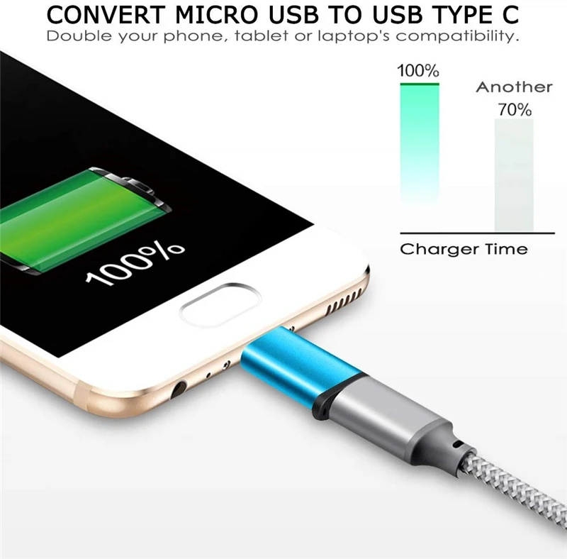 6 шт. адаптер USB Type C (папа) Micro (мама)|Переходники и адаптеры| |