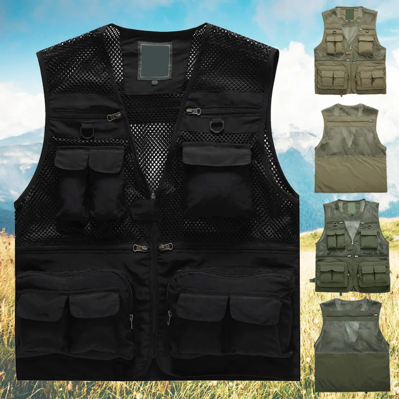 Недавно Открытый Быстросохнущий рыболовный жилет с несколькими карманами