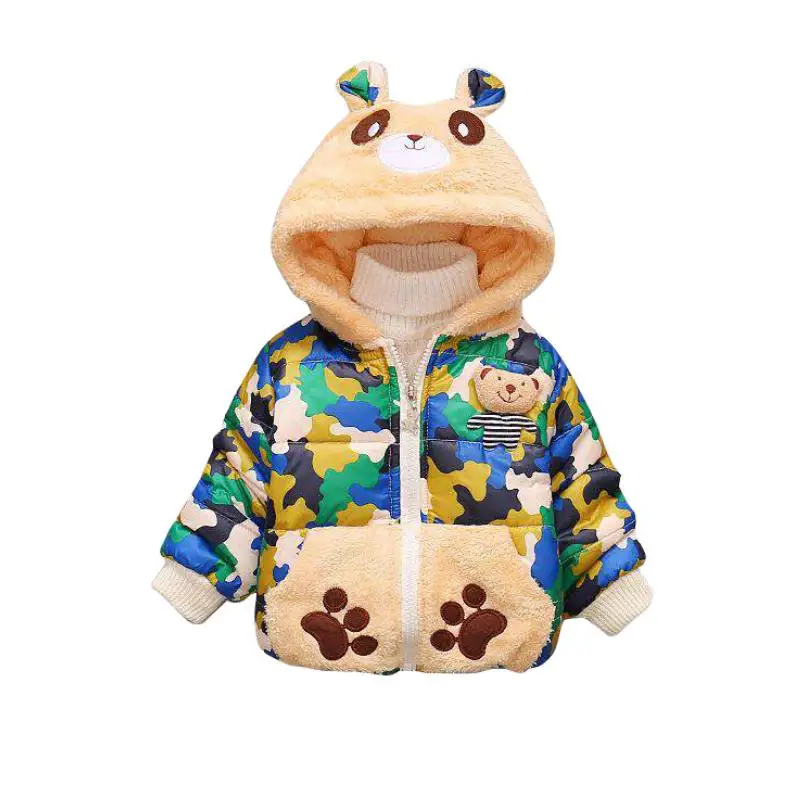 2021 г. Новая стильная куртка с капюшоном для маленьких девочек изображением